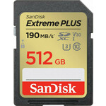 SanDisk SDXC kartica 512 GB Extreme PLUS (R 190 MB/s W130 MB/s Klasa 10, UHS-I U3 V30)