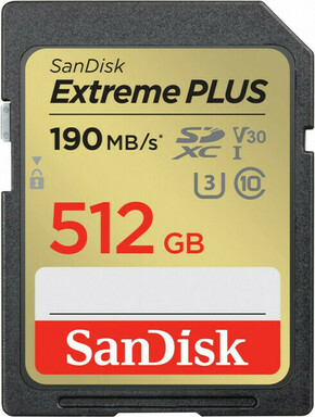SanDisk SDXC kartica 512 GB Extreme PLUS (R 190 MB/s W130 MB/s Klasa 10