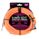 ERNIE BALL 6079 Neon Orange, (pleteni) instrumentalni kabel kutni 3m