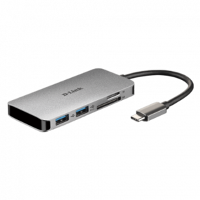 USB hub D-Link DUB-M610 6-u-1 USB-C Hub sa HDMI čitačem kartica i Power Delivery 100W