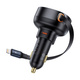 Baseus Enjoyment Pro USB-C car charger + built-in Lightning cable 60W black
