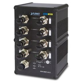 Planet Industrial 8-Port (8x 100Mbps M12) Switch (-40 to 75 degree C)