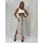 Edoti Women's culotte pants PL crna, bijela, kremasta PLR268/beige_128003