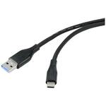 Renkforce USB kabel USB 3.2 gen. 1 (USB 3.0) USB-C® utikač 50 cm crna PVC obloga RF-4995170