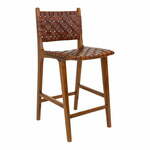Smeđa barska stolica od masivne tikovine 101 cm Perugia – House Nordic