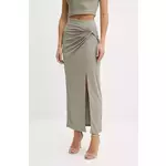 Guess Midi suknja W5GD0E KAQL2 Kaki Regular Fit