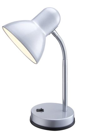 GLOBO 2487 | Basic-I Globo stolna svjetiljka s prekidačem fleksibilna 1x E27 aluminij