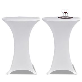 VidaXL Bijeli rastežljiv stolnjak za stolove Ø80 2 kom