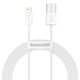 Baseus Superior Series kabel USB na iP 2.4A 2m (bijeli) (paket od 5 komada)