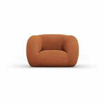 Narančasta fotelja od bouclé tkanine Essen – Cosmopolitan Design