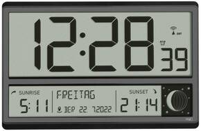 TFA Dostmann 60.4524.01 radijski zidni sat 360 cm x 28 mm x 235 mm crna veliki zaslon