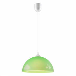 Zelena dječja svjetiljka sa staklenim sjenilom ø 30 cm Day &amp; Night – LAMKUR
