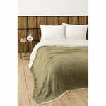 Kaki zeleni prekrivač od muslina za bračni krevet 230x250 cm – Mijolnir