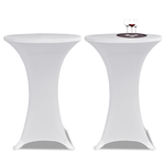 vidaXL Bijeli rastežljiv stolnjak za stolove Ø70 2 kom