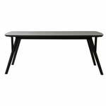 Crni blagovaonski stol s pločom stola od bagrema 100x220 cm Quenza – Light &amp; Living