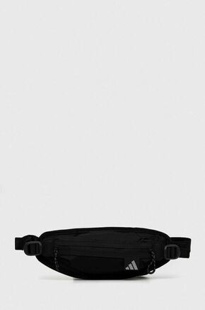 Sportska torbica oko struka adidas Performance boja: crna - crna. Sportska torbica oko struka iz kolekcije adidas Performance. Model izrađen izrađen od izdržljivog materijala s reflektirajućim elementima.