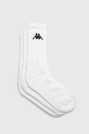 Čarape Kappa boja: bijela - bijela. Sokne iz kolekcije Kappa. Model izrađen od elastičnog