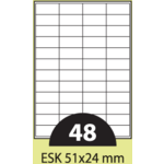 Etiketa laser/inkjet/copy 51,0x24,0 Sticky 100/1