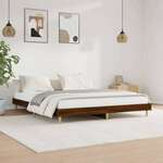 Okvir kreveta smeđa boja hrasta 120x200 cm konstruirano drvo