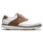 Cipele za golf muške Tradition bijelo-smeđe