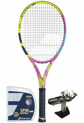 Tenis reket Babolat Pure Aero RAFA 2 gen. - yellow/pink/blue + žica + usluga špananja