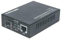 Intellinet 510493 mrežni medijski pretvarač 1000 Mbit/s Crno