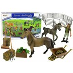 Assembleable Farm Figure Set Homestead Brown Horses