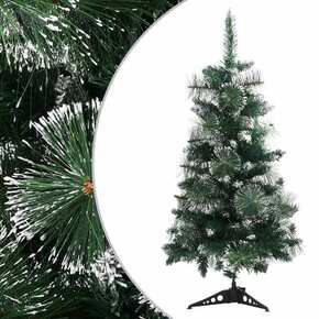 VidaXL Umjetno božićno drvce sa stalkom zeleno-bijelo 90 cm PVC