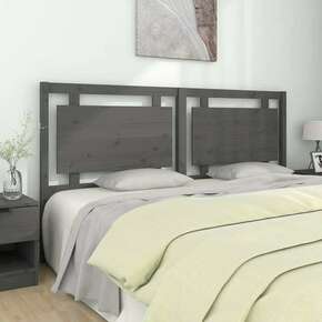 Uzglavlje za krevet sivo 185 5 x 4 x 100 cm od masivne borovine