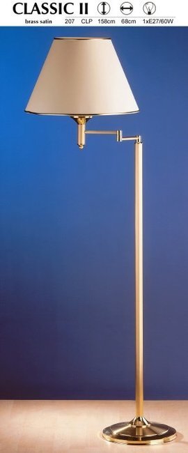 JUPITER 207 CLP | ClassicJ Jupiter podna svjetiljka 158cm sa nožnim prekidačem elementi koji se mogu okretati 1x E27 satenasti bakar