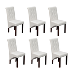 vidaXL Moderni bijeli set od 6 blagovaonskih stolica