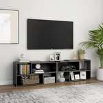 vidaXL TV ormarić visoki sjaj sivi 149 x 30 x 52 cm od iverice