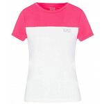 Ženska majica EA7 Woman Jersey T-shirt - white/pink