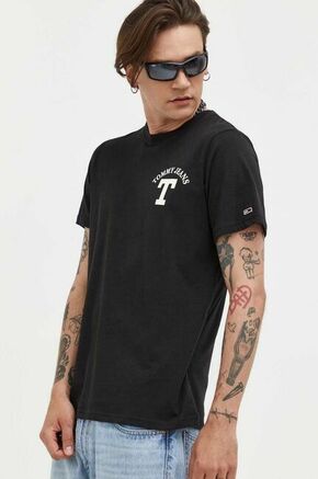 Pamučna majica Tommy Jeans boja: crna