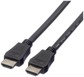 Value HDMI priključni kabel HDMI A utikač 10.00 m crna 11.99.5740 sa zaštitom HDMI kabel