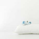 Dječja bijela lanena jastučnica Linen Tales Nature 40 x 60 cm