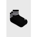 Čarape adidas Performance 3-pack boja: crna - crna. Visoke čarape iz kolekcije adidas Performance. Model izrađen od elastičnog, s uzorkom materijala. U setu tri para.