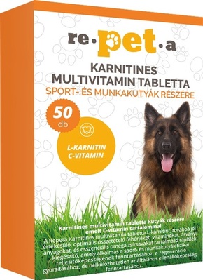 Repeta multivitaminske tablete s karnitinom za sportske i radne pse 50 kom