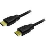 LogiLink HDMI priključni kabel HDMI A utikač, HDMI A utikač 0.20 m crna CH0076 HDMI kabel