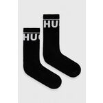 HUGO Red Čarape 'ICONIC' crna / bijela