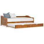 vidaXL Okvir za krevet na razvlačenje od borovine boja meda 90x200 cm