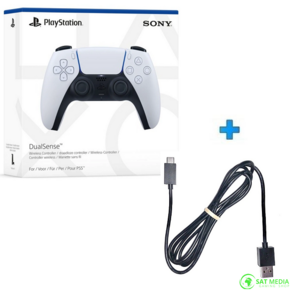 PS5 DualSense Wireless Controller + PS5 Sony Orginal kabel USB-C 1