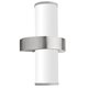 EGLO 86541 | Beverly Eglo zidna svjetiljka cilindar 2x E27 IP44 plemeniti čelik, čelik sivo, srebrno, saten