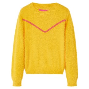 VidaXL Dječji pulover pleteni tamni oker 104