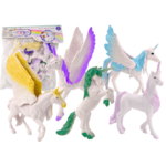 Set of Unicorn Pegasus Figures White Magic 6 pcs.