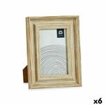 Photo frame Crystal Golden Wood Brown Plastic (16,2 x 2 x 21 cm) (6 Units)