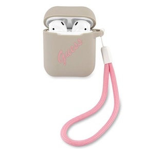 Guess GUACA2LSVSGP Apple AirPods cover grey pink Silicone Vintage