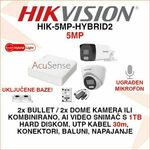 HIKVISION 5MP SMART HYBRID SET SA 2 KAMERE I OPREMOM HIK-5MP-HYBRID2