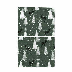 Tekstilni podmetač 2 kom s božićnim motivom 35x45 cm Deer in the Forest – Butter Kings
