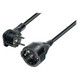 Transmedia CEE 7 7 flat plug - extension cable with angle plug, 10m TRN-NV55-10L